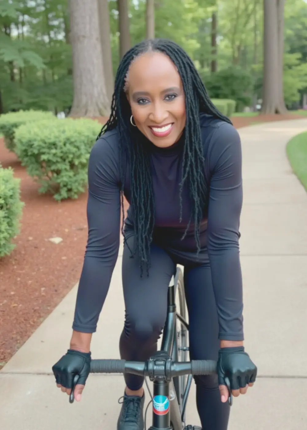 Rosalind Green on Bicycle